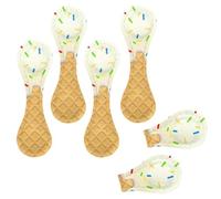 Eslifey 6 Pieces Magnetic Bookmarks, Flowing Ice Cream Wafer Cookie Pattern Page Markers Leather Book Mark Book Accessories for Students Teachers Reading