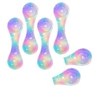 Eslifey 6 Pieces Magnetic Bookmarks, Galaxy Planet Rainbow Pattern Page Markers Leather Book Mark Book Accessories for Students Teachers Reading