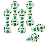 Eslifey 6 Pieces Magnetic Bookmarks, Green Alien UFO Invasion Spaceship Pattern Page Markers Leather Book Mark Book Accessories for Students Teachers Reading