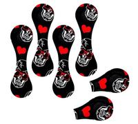 Eslifey 6 Pieces Magnetic Bookmarks, Hearts Skulls Day of The Dead Pattern Page Markers Leather Book Mark Book Accessories for Students Teachers Reading