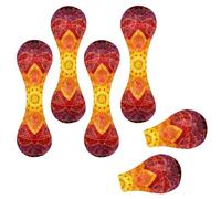 Eslifey 6 Pieces Magnetic Bookmarks, Hippie Mandala Yoga Psychedelic Page Markers Leather Book Mark Book Accessories for Students Teachers Reading