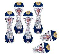 Eslifey 6 Pieces Magnetic Bookmarks, India Mandala and Elephant Geometric Circle Pattern Page Markers Leather Book Mark Book Accessories for Students Teachers Reading
