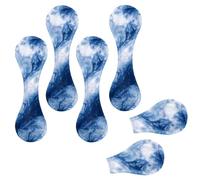 Eslifey 6 Pieces Magnetic Bookmarks, Indigo Tie Dye Blue Pattern Page Markers Leather Book Mark Book Accessories for Students Teachers Reading