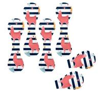 Eslifey 6 Pieces Magnetic Bookmarks, Llama Alpaca Stripe Page Markers Leather Book Mark Book Accessories for Students Teachers Reading