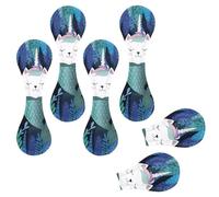 Eslifey 6 Pieces Magnetic Bookmarks, Magic Fun Cat Unicorn and Mermaid Illustration Page Markers Leather Book Mark Book Accessories for Students Teachers Reading