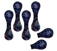 Eslifey 6 Pieces Magnetic Bookmarks, Night Time Planet and Star Constellation Galaxy Pattern Page Markers Leather Book Mark Book Accessories for Students Teachers Reading