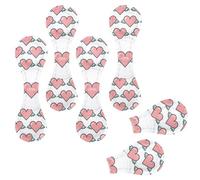Eslifey 6 Pieces Magnetic Bookmarks, Pink Flying Hearts Love Page Markers Leather Book Mark Book Accessories for Students Teachers Reading