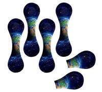 Eslifey 6 Pieces Magnetic Bookmarks, Planet Earth in Outer Space Page Markers Leather Book Mark Book Accessories for Students Teachers Reading