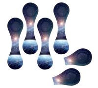 Eslifey 6 Pieces Magnetic Bookmarks, Planet Star Cluster and Nebula in Outer Space Page Markers Leather Book Mark Book Accessories for Students Teachers Reading