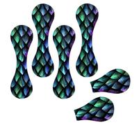 Eslifey 6 Pieces Magnetic Bookmarks, Reptile Dragon Scales Mermaid Blue Shiny Pattern Page Markers Leather Book Mark Book Accessories for Students Teachers Reading