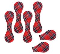 Eslifey 6 Pieces Magnetic Bookmarks, Royal Stewart Tartan Page Markers Leather Book Mark Book Accessories for Students Teachers Reading