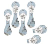 Eslifey 6 Pieces Magnetic Bookmarks, Sea Map Compass Anchor Page Markers Leather Book Mark Book Accessories for Students Teachers Reading