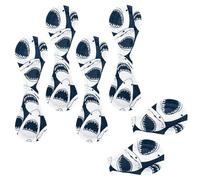 Eslifey 6 Pieces Magnetic Bookmarks, Shark Sea Animal Wild Fish Open Mouth Head Pattern Page Markers Leather Book Mark Book Accessories for Students Teachers Reading