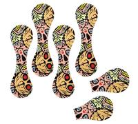 Eslifey 6 Pieces Magnetic Bookmarks, Sugar Skull Day of The Dead Pattern Page Markers Leather Book Mark Book Accessories for Students Teachers Reading