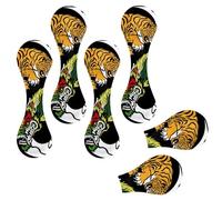 Eslifey 6 Pieces Magnetic Bookmarks, Tai Chi Dragon and Tiger Symbol Page Markers Leather Book Mark Book Accessories for Students Teachers Reading