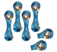 Eslifey 6 Pieces Magnetic Bookmarks, Tigers Wild Life in Jungle Pattern Page Markers Leather Book Mark Book Accessories for Students Teachers Reading