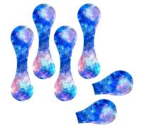 Eslifey 6 Pieces Magnetic Bookmarks, Unicorn Sky Blue Galazy Star Pattern Page Markers Leather Book Mark Book Accessories for Students Teachers Reading