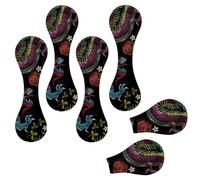 Eslifey 6 Pieces Magnetic Bookmarks, Vintage Chinese Dragons and Flowers Pattern Page Markers Leather Book Mark Book Accessories for Students Teachers Reading