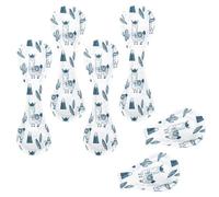 Eslifey 6 Pieces Magnetic Bookmarks, White Alpaca Llama Page Markers Leather Book Mark Book Accessories for Students Teachers Reading