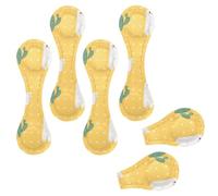 Eslifey 6 Pieces Magnetic Bookmarks, Yellow Alpaca Llama Page Markers Leather Book Mark Book Accessories for Students Teachers Reading