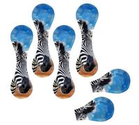 Eslifey 6 Pieces Magnetic Bookmarks, Zebras in The Wild Page Markers Leather Book Mark Book Accessories for Students Teachers Reading