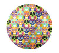 Eslifey 70cm Luxury Shaggy Soft Area Rug Day of the Dead Skull Mexican Indoor Fluffy Non-Slip Rugs Modern Home Decor for Bedroom,Kids Room,Living Room