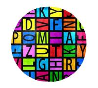 Eslifey 70cm Luxury Shaggy Soft Area Rug Letter Print Colorful Glaid Indoor Fluffy Non-Slip Rugs Modern Home Decor for Bedroom,Kids Room,Living Room