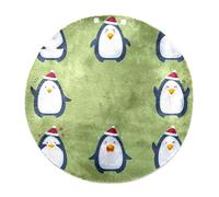 Eslifey 70cm Luxury Shaggy Soft Area Rug Penguin Green Indoor Fluffy Non-Slip Rugs Modern Home Decor for Bedroom,Kids Room,Living Room