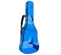 Eslifey Acoustic Guitar Bag Abstract Shark Sea Life Underwater Fish Pattern Adjustable Shoulder Strap Guitar Case Gig Bag 40 41 42 Inch