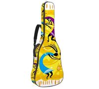 Eslifey Acoustic Guitar Bag Afican Dancing Figures Adjustable Shoulder Strap Guitar Case Gig Bag 40 41 42 Inch