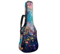 Eslifey Acoustic Guitar Bag Alien Colorful Flower Galaxy Adjustable Shoulder Strap Guitar Case Gig Bag 40 41 42 Inch