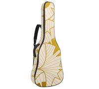 Eslifey Acoustic Guitar Bag Art Golden Leaf Adjustable Shoulder Strap Guitar Case Gig Bag 40 41 42 Inch