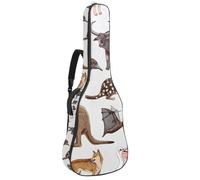 Eslifey Acoustic Guitar Bag Australian Animals Adjustable Shoulder Strap Guitar Case Gig Bag 40 41 42 Inch