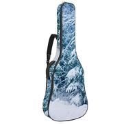 Eslifey Acoustic Guitar Bag Beautiful Deer Male with Big Horns Winter Snowy Forest Adjustable Shoulder Strap Guitar Case Gig Bag 40 41 42 Inch