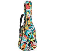 Eslifey Acoustic Guitar Bag Bird Phoenix and Sunflower Adjustable Shoulder Strap Guitar Case Gig Bag 40 41 42 Inch