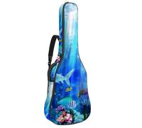 Eslifey Acoustic Guitar Bag Blue Ocean Seaworld Marine Life Adjustable Shoulder Strap Guitar Case Gig Bag 40 41 42 Inch