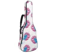 Eslifey Acoustic Guitar Bag Blue Pink Pattern Watercolor Fishes Adjustable Shoulder Strap Guitar Case Gig Bag 40 41 42 Inch
