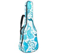 Eslifey Acoustic Guitar Bag Blue Underwater Sea Life Boundless Adjustable Shoulder Strap Guitar Case Gig Bag 40 41 42 Inch