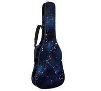 Eslifey Acoustic Guitar Bag Blue Zodiac Stars Spot Connection Adjustable Shoulder Strap Guitar Case Gig Bag 40 41 42 Inch