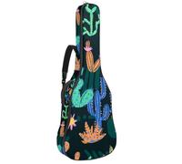 Eslifey Acoustic Guitar Bag Cactus Succulents Adjustable Shoulder Strap Guitar Case Gig Bag 40 41 42 Inch