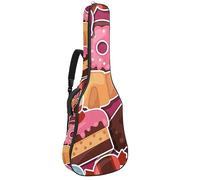 Eslifey Acoustic Guitar Bag Candy Cake Donut Love Mom Adjustable Shoulder Strap Guitar Case Gig Bag 40 41 42 Inch