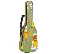 Eslifey Acoustic Guitar Bag Cartoon Animal Panda Sloth Elephant Adjustable Shoulder Strap Guitar Case Gig Bag 40 41 42 Inch