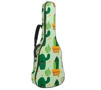 Eslifey Acoustic Guitar Bag Cartoon Happy Cactus Pattern Green Adjustable Shoulder Strap Guitar Case Gig Bag 40 41 42 Inch