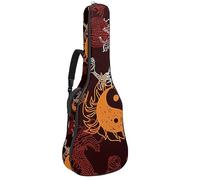 Eslifey Acoustic Guitar Bag Chinese Element Tai Chi Dragon Adjustable Shoulder Strap Guitar Case Gig Bag 40 41 42 Inch