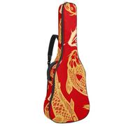 Eslifey Acoustic Guitar Bag Chinese Style Koi Carp Fish Adjustable Shoulder Strap Guitar Case Gig Bag 40 41 42 Inch