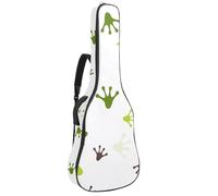 Eslifey Acoustic Guitar Bag Colored Frogs Footprints Pattern Adjustable Shoulder Strap Guitar Case Gig Bag 40 41 42 Inch