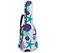 Eslifey Acoustic Guitar Bag Colorful Coral Pattern Marine Life Adjustable Shoulder Strap Guitar Case Gig Bag 40 41 42 Inch