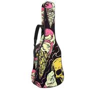 Eslifey Acoustic Guitar Bag Colorful Ice Cream Skulls Pattern Adjustable Shoulder Strap Guitar Case Gig Bag 40 41 42 Inch