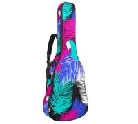 Eslifey Acoustic Guitar Bag Colorful Parrot Birds Leaf Jungle Adjustable Shoulder Strap Guitar Case Gig Bag 40 41 42 Inch