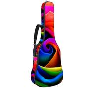 Eslifey Acoustic Guitar Bag Colorful Rainbow Rose Adjustable Shoulder Strap Guitar Case Gig Bag 40 41 42 Inch